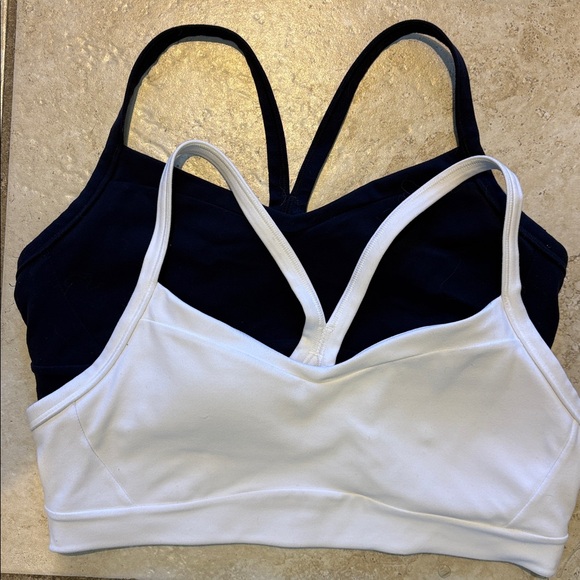 Athleta Navy Blue and White Sports Bras - Picture 2 of 6